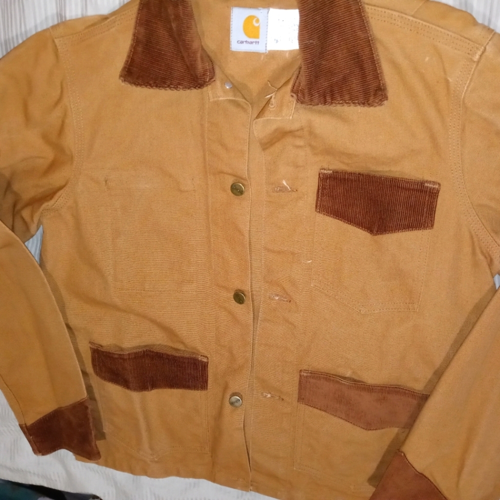 Vintage 70's 80's Carhartt chore coat canvas jacket size medium made in USA